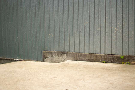 Material fencing. Wall surface. Fence on the street.の写真素材
