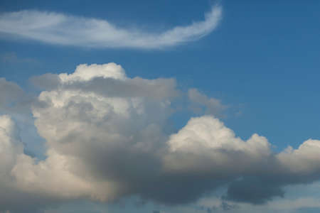 Clouds in the sky. Cloudy weather. Atmospheric front. Air changes.の写真素材