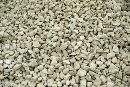 Small stone texture for construction. Small white stones. Building material in detail.の写真素材