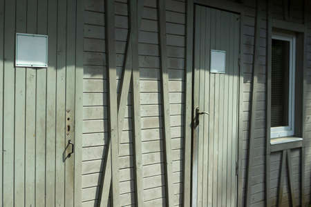 The wall of the building. The surface of the wall of the house. Construction of materials.の写真素材