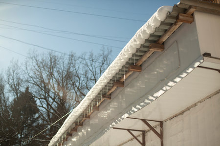 Roof of house. Canopy of house. architecture details.
