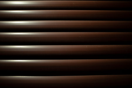 Ribbed surface. Texture made of ribs of childishness. closed blinds. Wall details.の写真素材