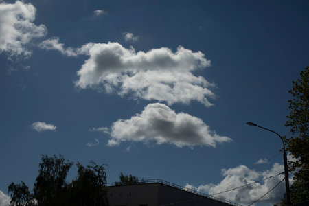 cloud in sky. summer sky. Lots of air. landscape details.の写真素材