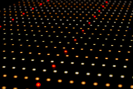 many points in space. Light diodes of different colors. Special lamp for plants in details. Bright dots.の写真素材