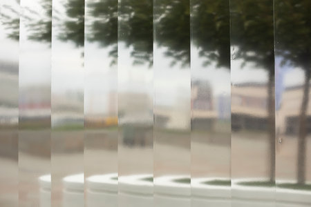 reflective surface. Wall. steel texture. Chrome Plated Steel.の写真素材