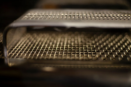 metal mesh. steel mesh. kitchen details. metal detail. small focus area.