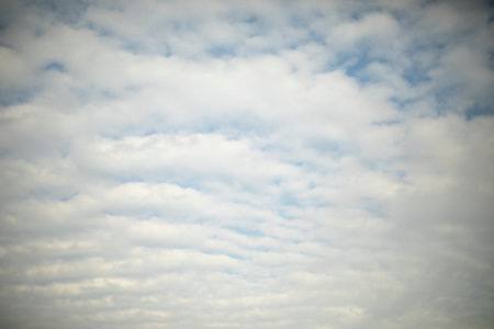 Clouds in sky. White clouds in summer. summer weather. Celestial landscape.の写真素材