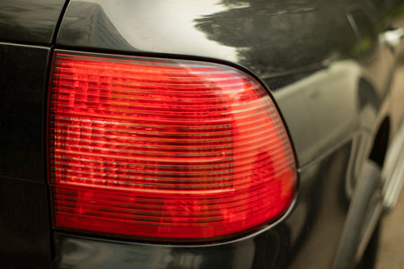 rear car signal. head light machine. transport details. Light source on road. Rear turn signal.の写真素材