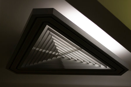 light design. Lighting equipment on ceiling. architecture details. Fluorescent lamps.の写真素材