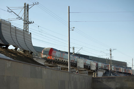 Fence by railroad. road fence. Soundproof wall on railway.の写真素材
