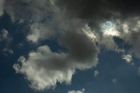 Clouds in the sky. Sky in summer. weather upstairs. summer day. cloud state.の写真素材