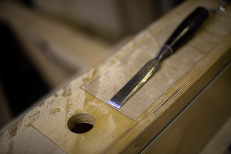Hand tools for cutting wood. joinery. Blade made of steel.の写真素材