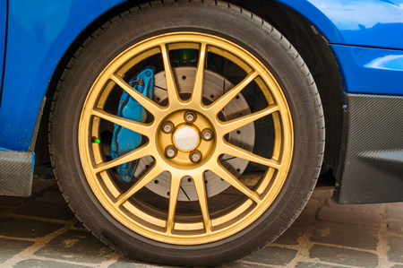 Race / rally car wheelの写真素材