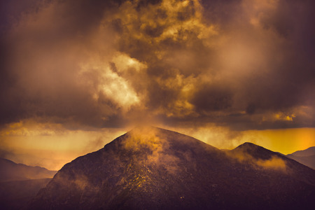 Moody mountain landscapeの写真素材