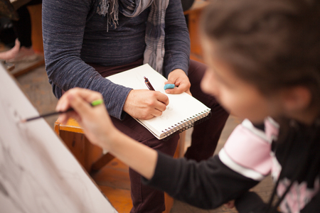 Drawing class, creativityの写真素材