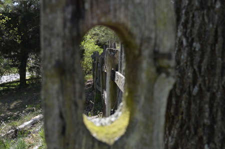 Rail fenceの写真素材