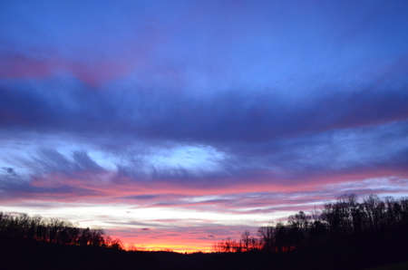 Sunrise over mountainsの写真素材
