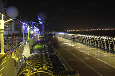 Coming into port on a cruse shipの写真素材