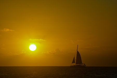 Sunrise / Sunset in the Caribbeanの写真素材