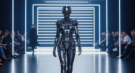 A stylized, cartoon illustration of a brown reindeer wearing a red collar with a golden bell and large antlers.の素材