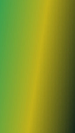 An abstract background featuring a smooth gradient transition from a vibrant green on the left to a deep yellow, almost olive green, on the right. The gradient creates a sense of depth and movement, suitable for various design applications.の素材