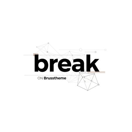 A clean and modern app icon featuring the word 'break' in bold typography paired with a subtle geometric illustration, perfect for a productivity or relaxation application.の素材