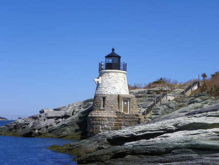 Castle Hill Lighthouse, RI, USAの写真素材