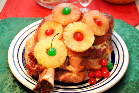 Pork Shoulder with Pineapple and Cherries