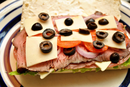 Tasty Open Sandwichの写真素材