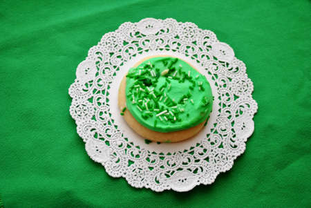 Green Frosted Cookieの写真素材