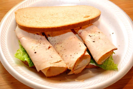 Turkey Deli Meat on Ryeの写真素材