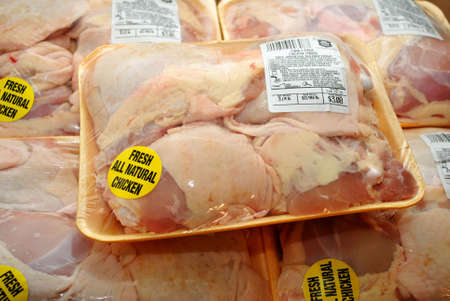 Raw Packaged Chicken Thighsのeditorial素材