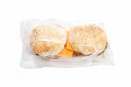 Frozen Sausage and Cheese Sandwichesの写真素材