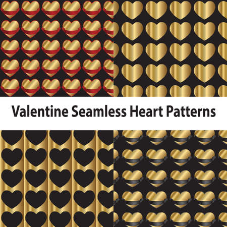 Valentine Seamless Heart Patternsのイラスト素材