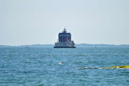 New London Ledge Light, NL, Connecticutのeditorial素材