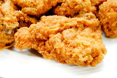 Close-Up of a Deep Fried Chicken Thighの写真素材