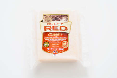 Emporium Selection Imported Rustic Red Cheddar Cheese Blockの写真素材