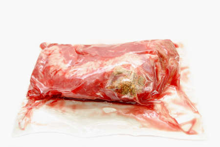 Raw Corned Beef Brisket in the Packageの写真素材