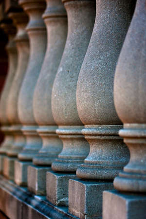 Cement columns with shallow depth of fieldの写真素材