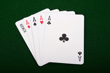Four aces and a joker poker hand