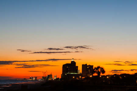 Beautiful summer sunset at the beachの写真素材