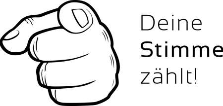 Your voice counts - black and whiteのイラスト素材