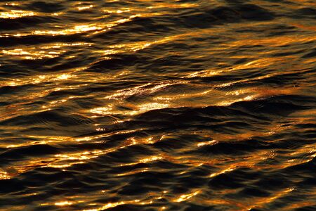 Gold Water Rippleの写真素材