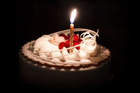 Cake with candle 