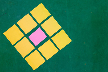Empty paper,Note Paper,white paper Blank Yellow paper ,Blank Yellow, paper on green board with tack...