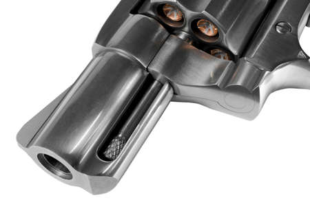 revolver isolated on whiteの写真素材