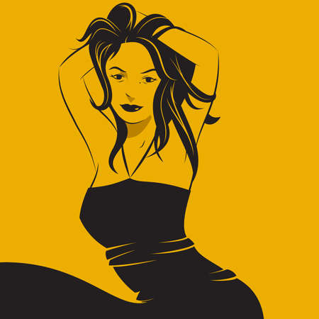 pin-up (comics style)のイラスト素材