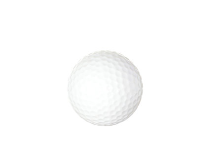 golf ball isolated on white backgroundの写真素材