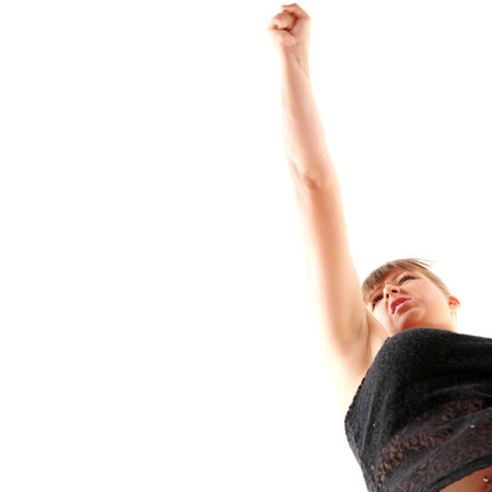 Dangerous woman - street fighter - isolatedの写真素材