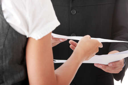 Young attractive business people isolatedの写真素材